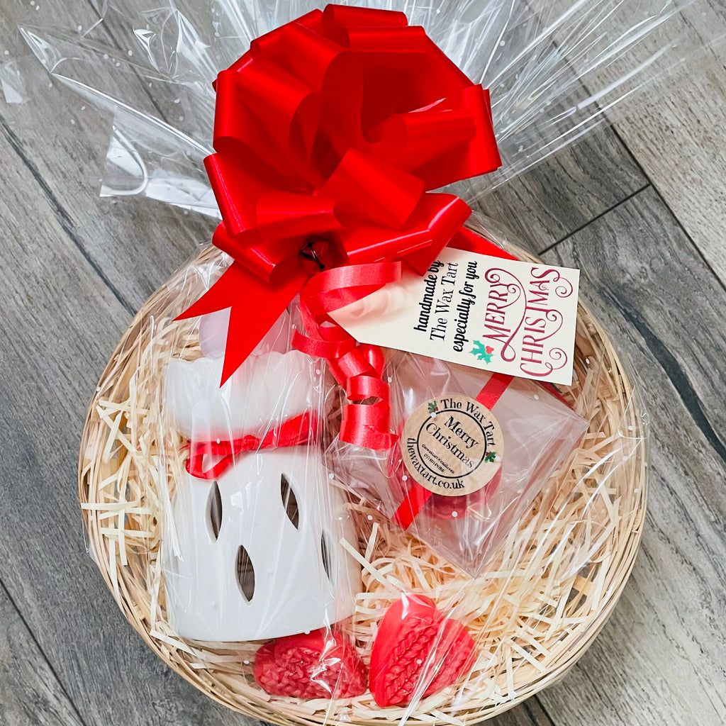 Small Traditional Christmas Cube & Lotus Basket