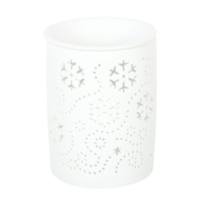 White Snowflake Cut Out Burner