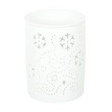 White Snowflake Cut Out Burner
