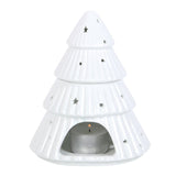 White Christmas Tree Tealight Burner