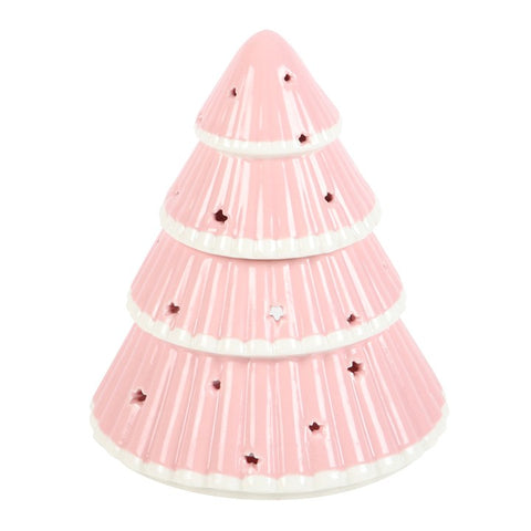 Pink Christmas Tree Tealight Burner