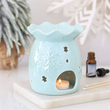 Iridescent Blue Snowflake Burner