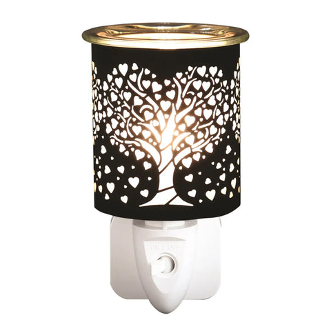 Plug In Melter Black GI Heart Tree (13cm)