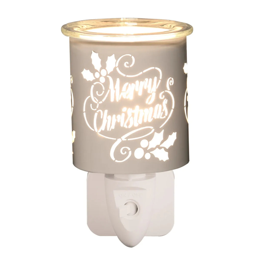 Plug In Melter White GI Merry Christmas (13cm)