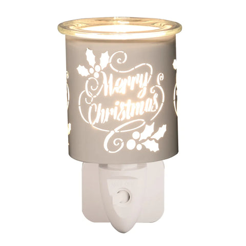 Plug In Melter White GI Merry Christmas (13cm)